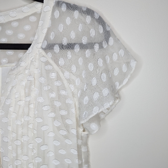 Soft Surroundings Ivory Blouse with Lining | Size Small - Picture 4 of 5